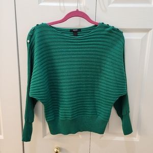 Alfani Green Pullover Sweater with Dolman Sleeves size PP( PXS)